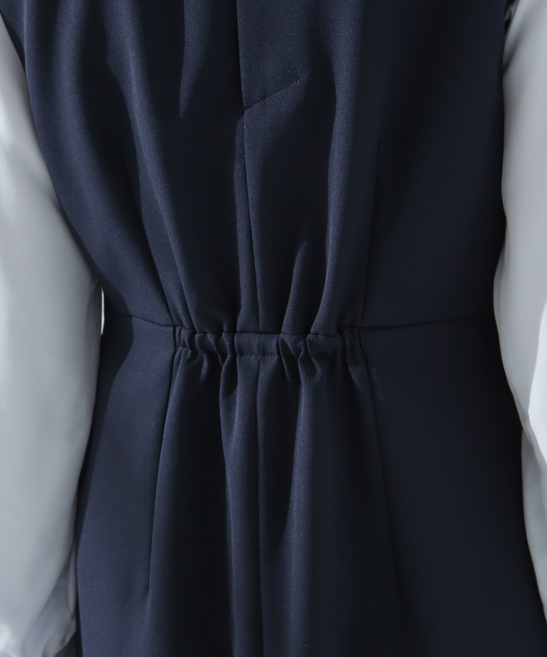 nano･universe「デイリーファンクション Vネックタックワンピース(セットアップ可)」|ワンピース|