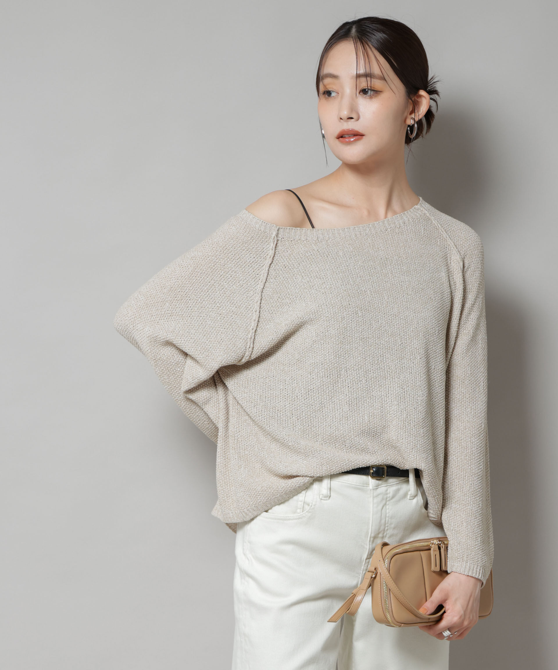 nano･universe「メランジクルーネックニット」|ニット・セーター|