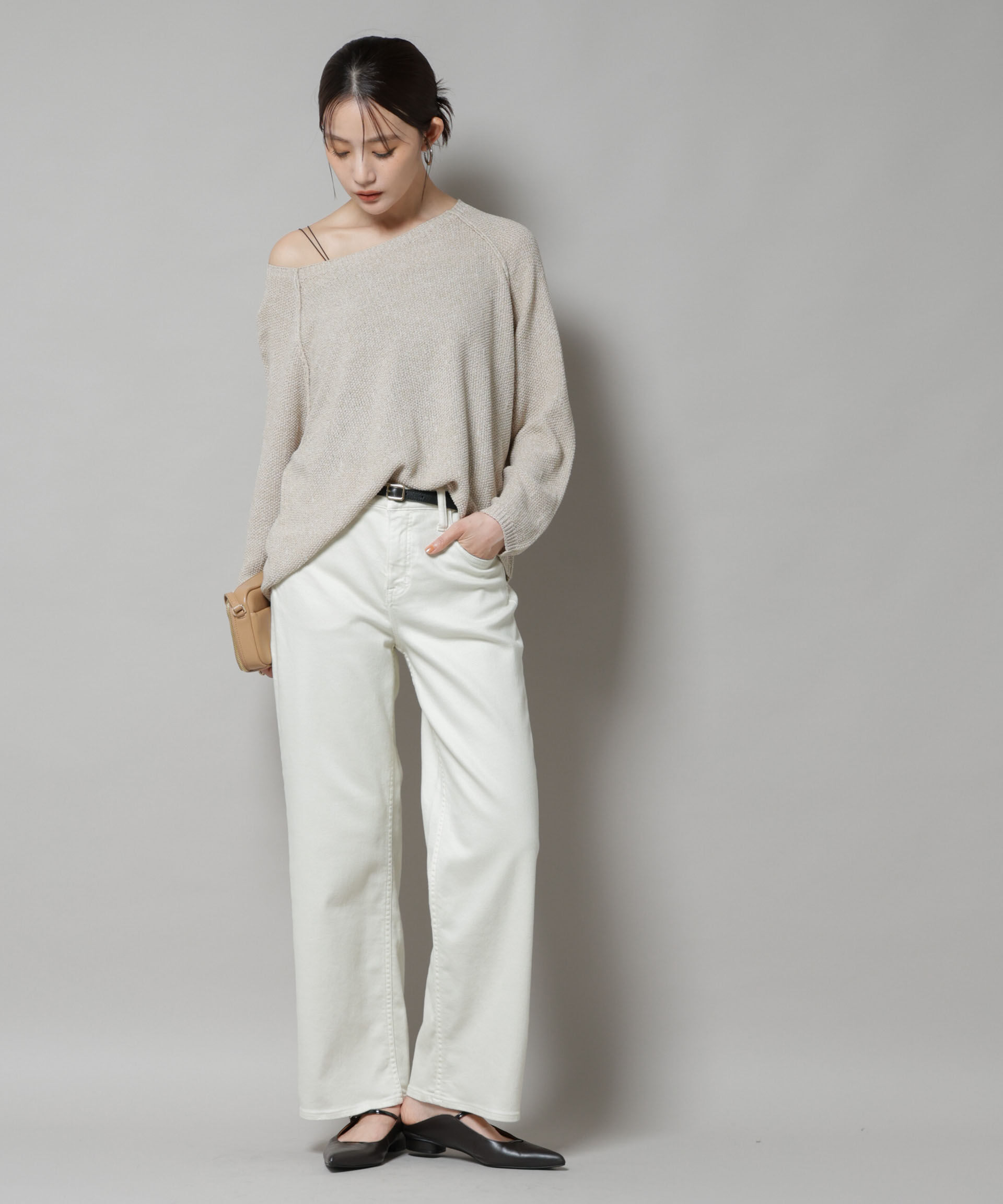 nano･universe「メランジクルーネックニット」|ニット・セーター|