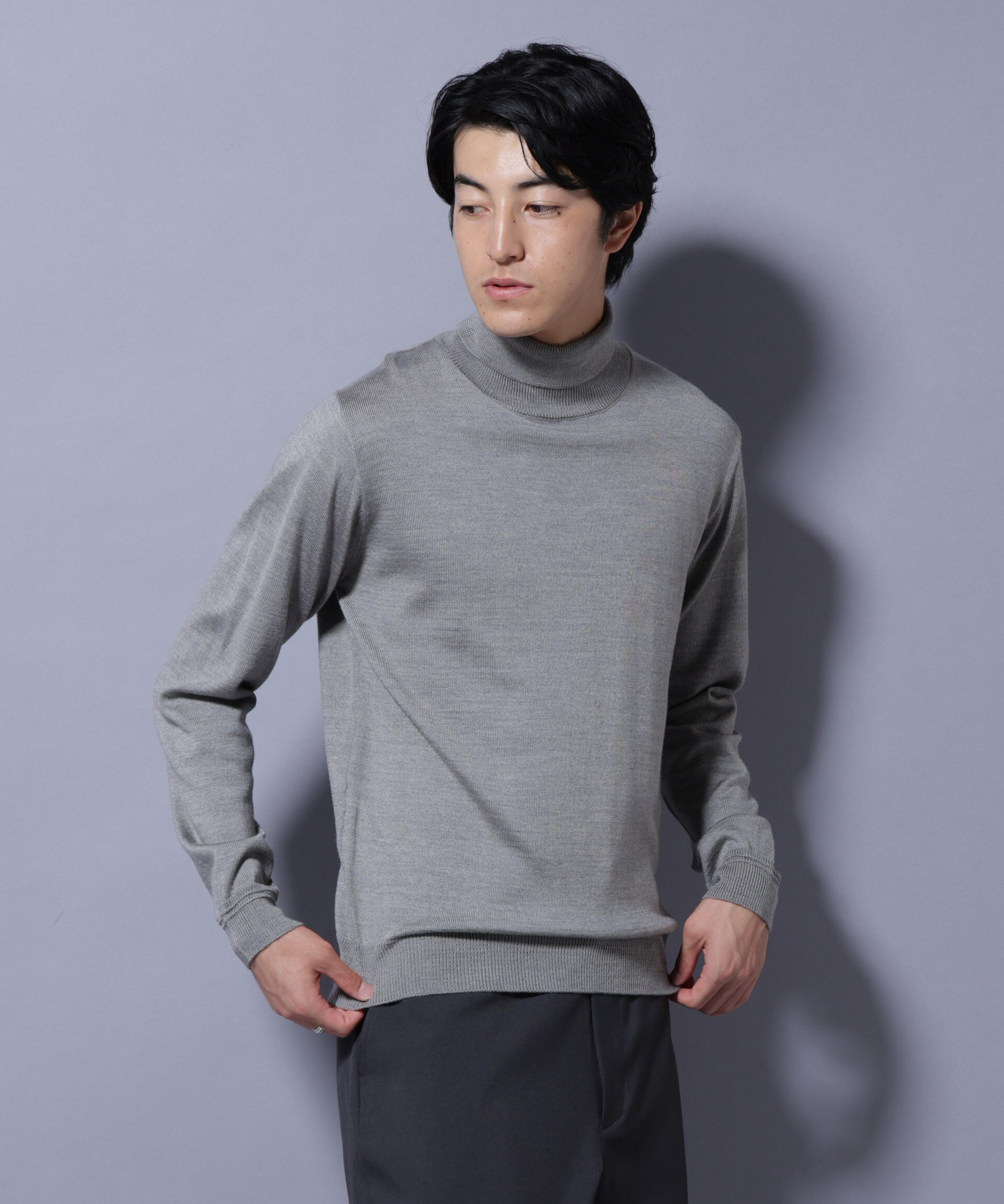 nano･universe「タスマニアミックスタートルニット」|ニット・セーター|