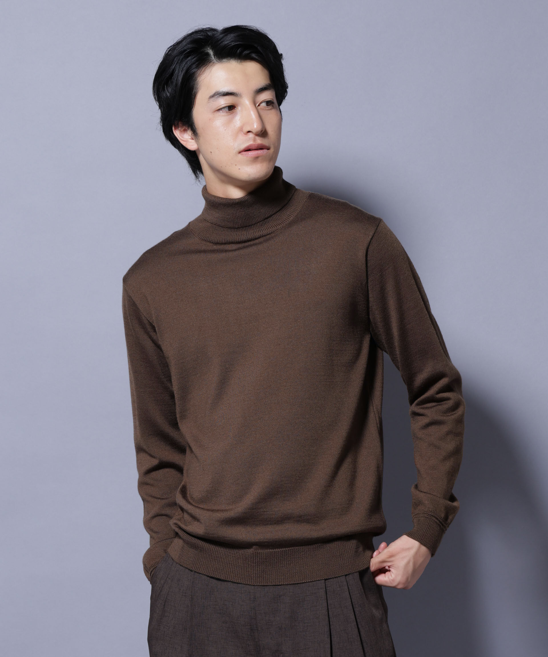 nano･universe「タスマニアミックスタートルニット」|ニット・セーター|