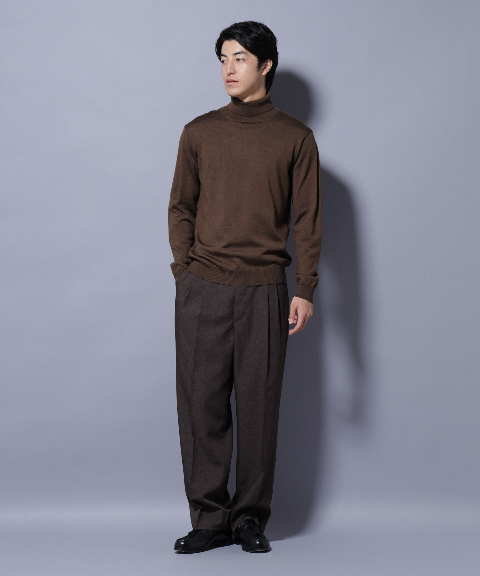 nano･universe「タスマニアミックスタートルニット」|ニット・セーター|