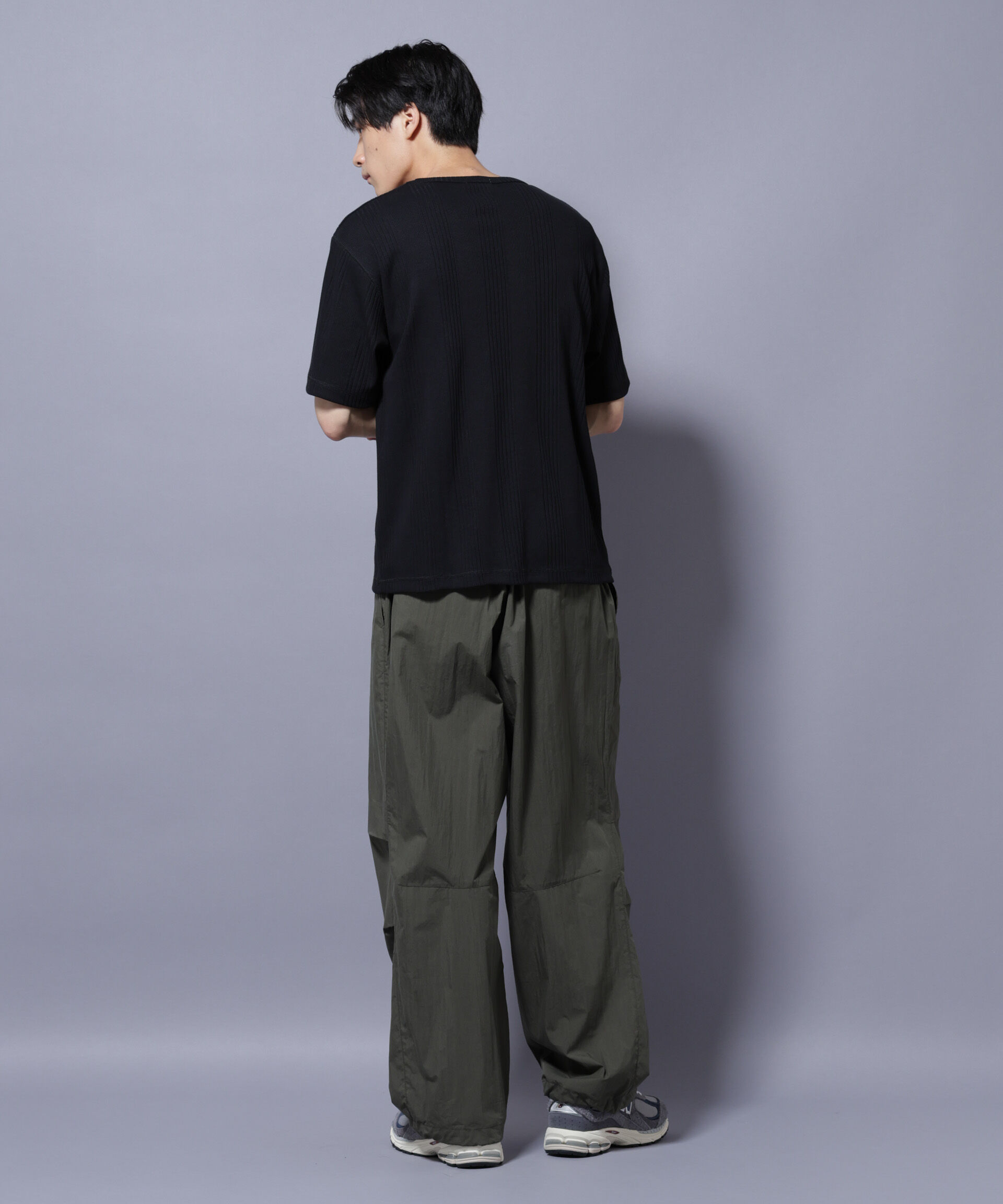 nano･universe「NORMANBROS/NORMANBROS別注 テレコUネックTシャツ 半袖」|Tシャツ・カットソー|