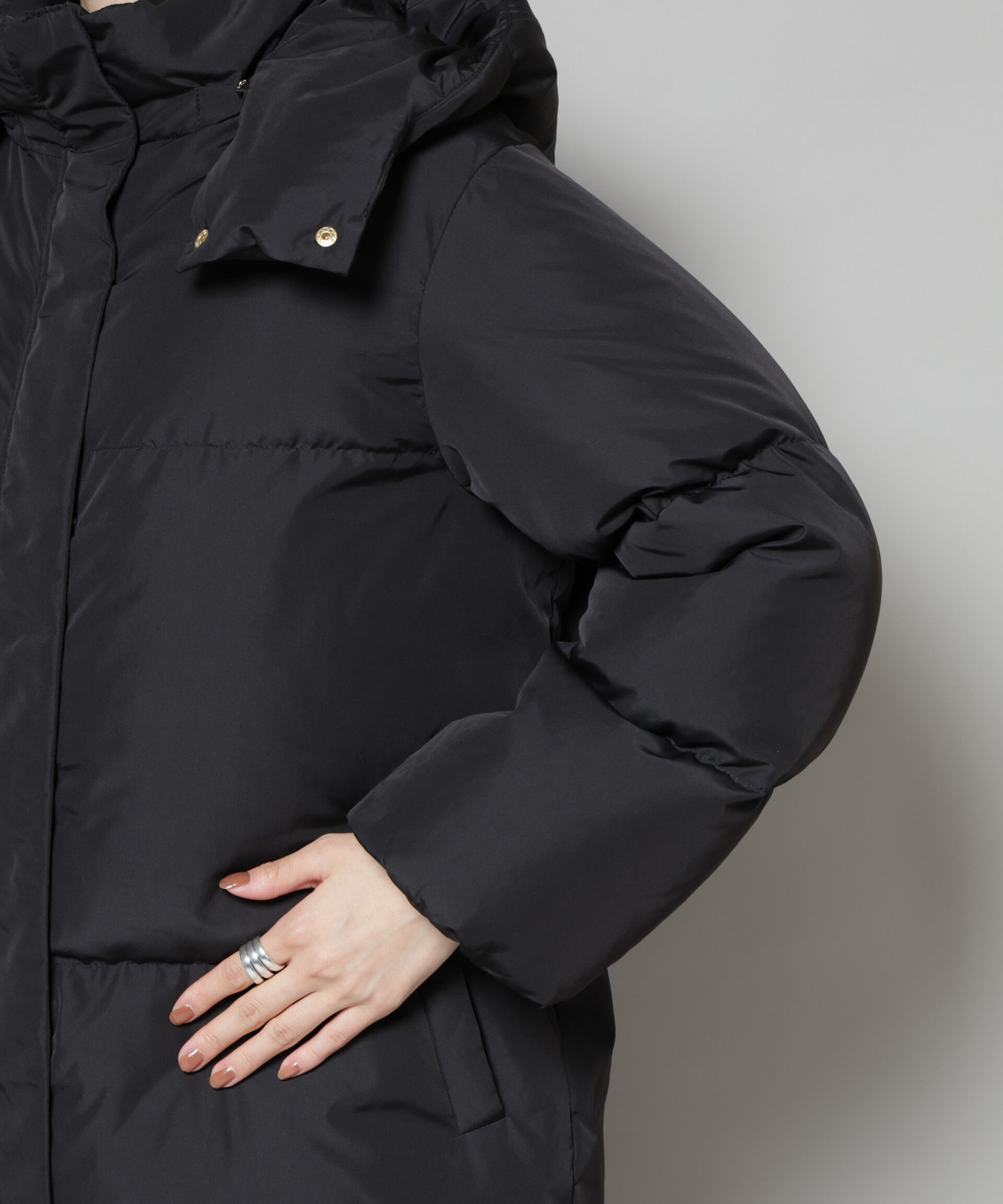 nano･universe「撥水加工 フードショートダウンコート」|ダウン|