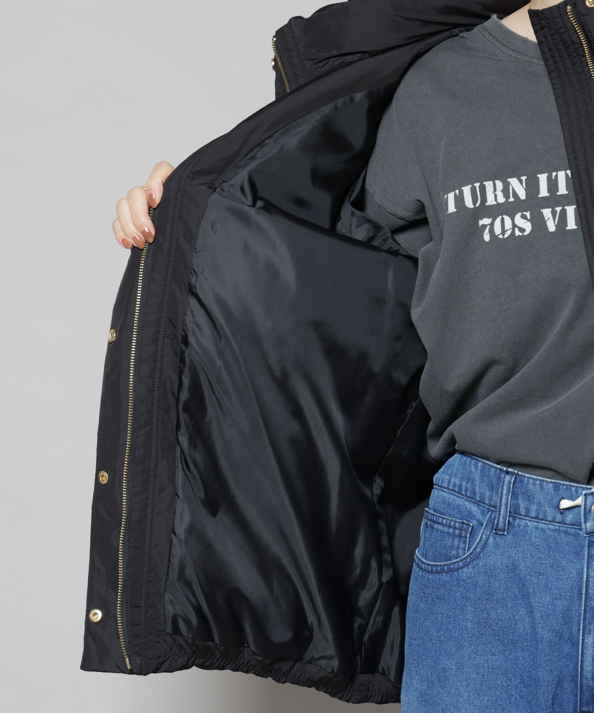 nano･universe「撥水加工 フードショートダウンコート」|ダウン|