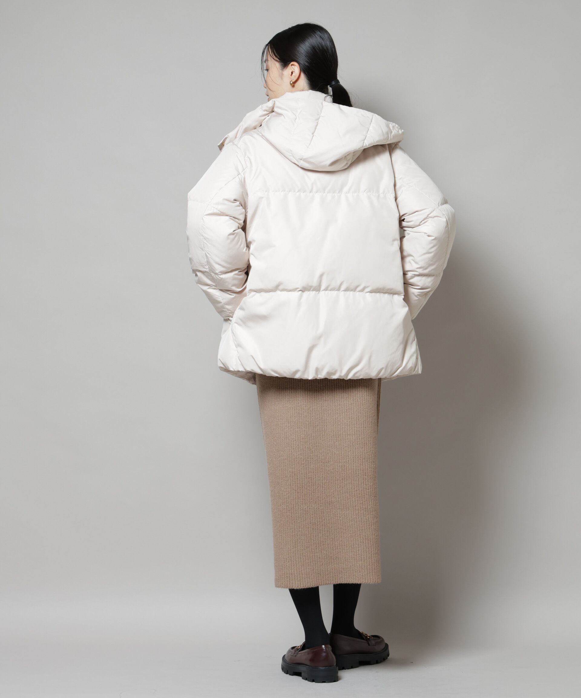 nano･universe「撥水加工 フードショートダウンコート」|ダウン|