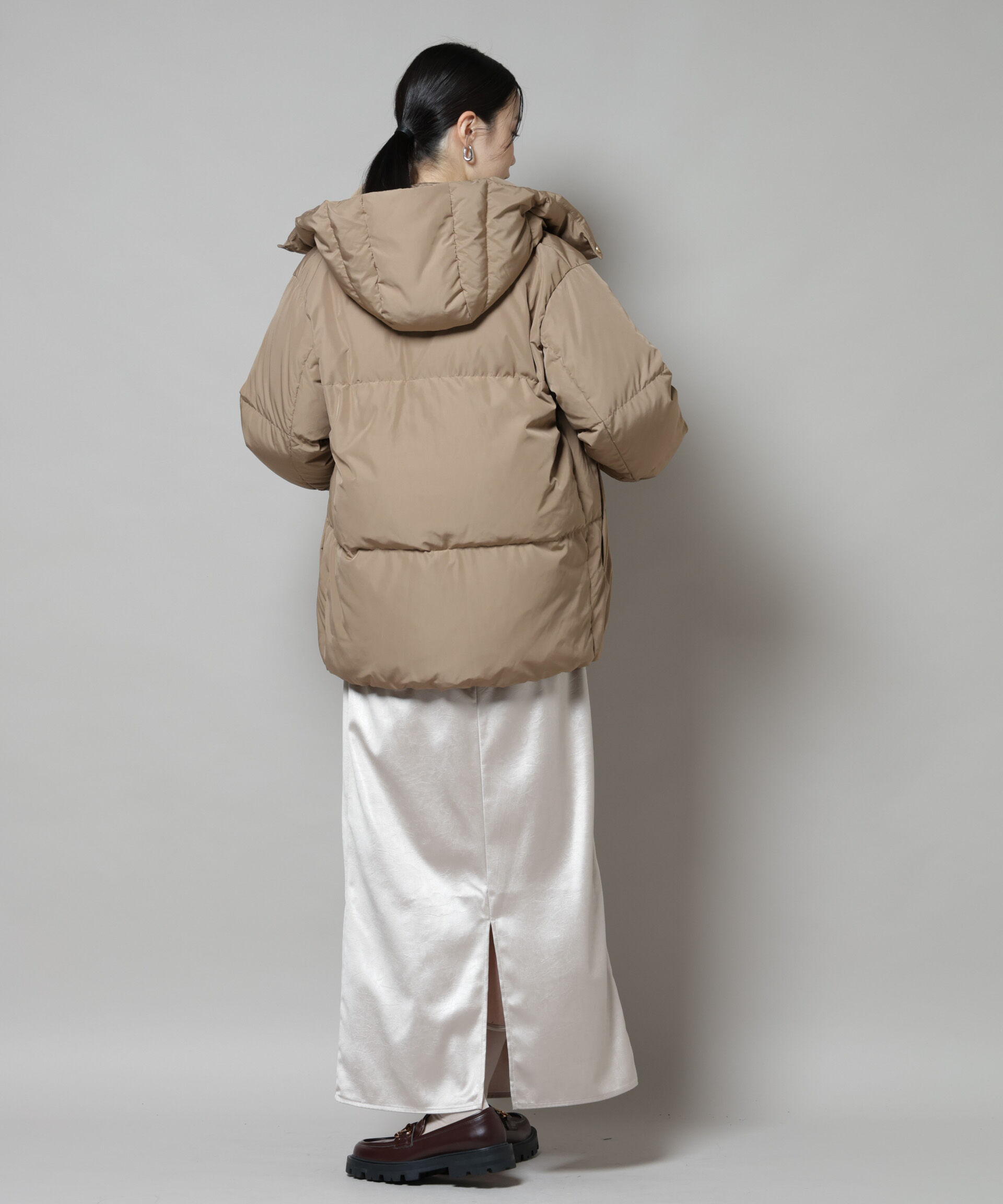 nano･universe「撥水加工 フードショートダウンコート」|ダウン|