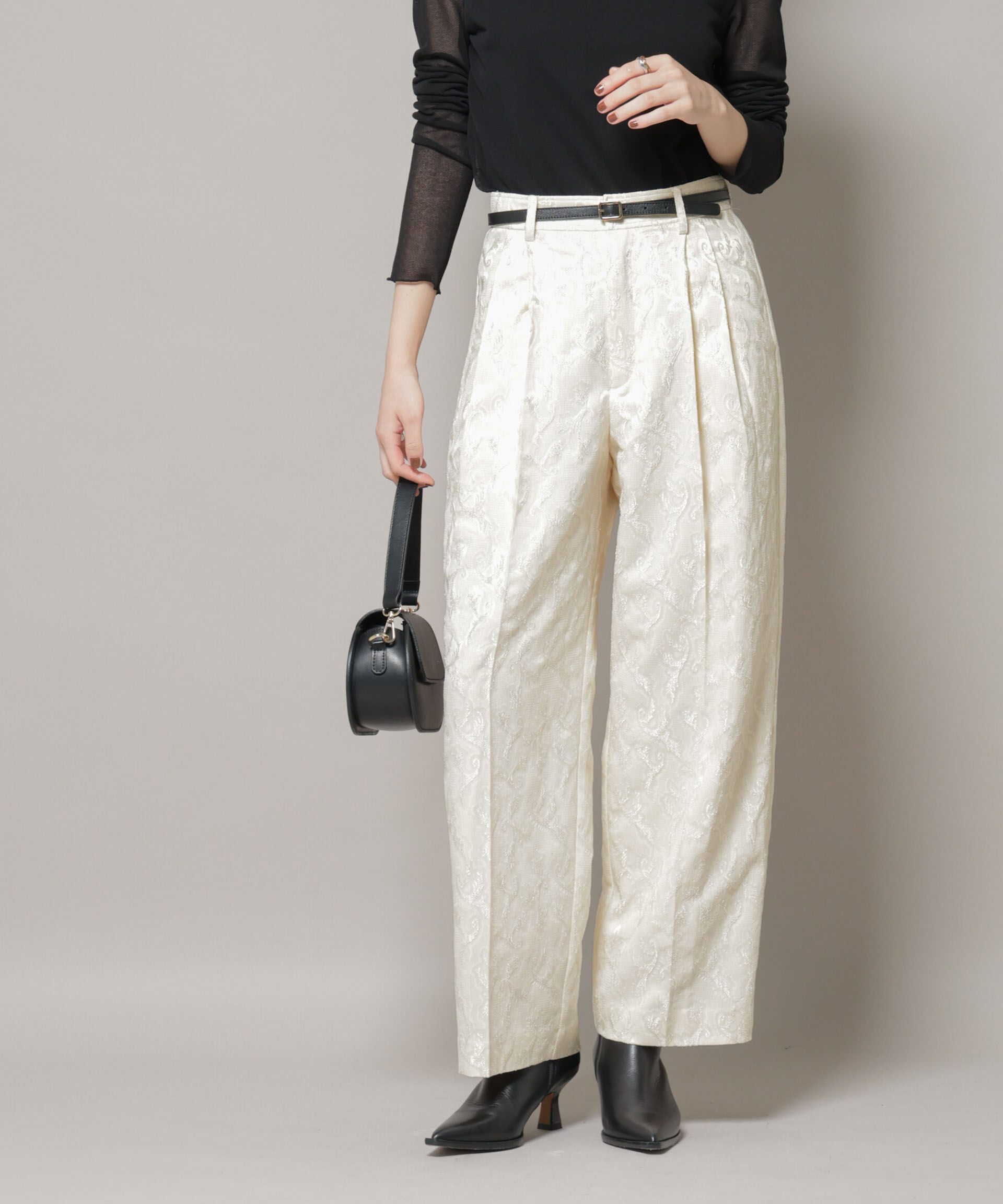 nano･universe「ジャガードタックパンツ」|チノ|