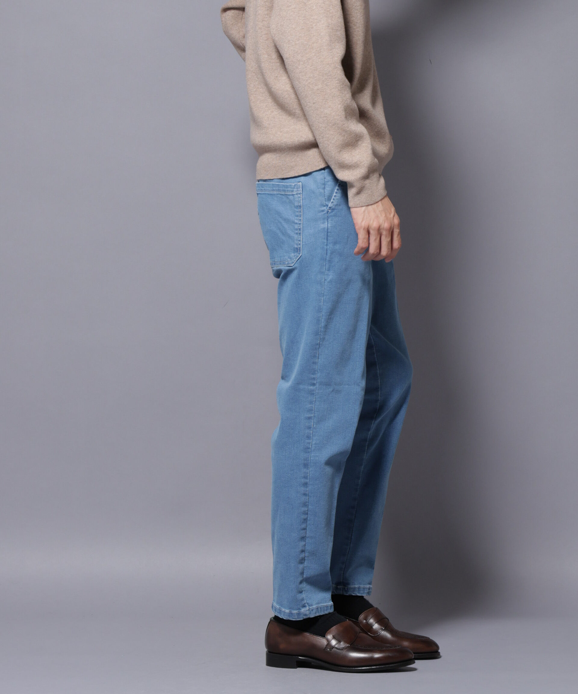 nano･universe「NORMANBROS/NORMANBROS別注 ストレッチイージーデニム」|チノ|