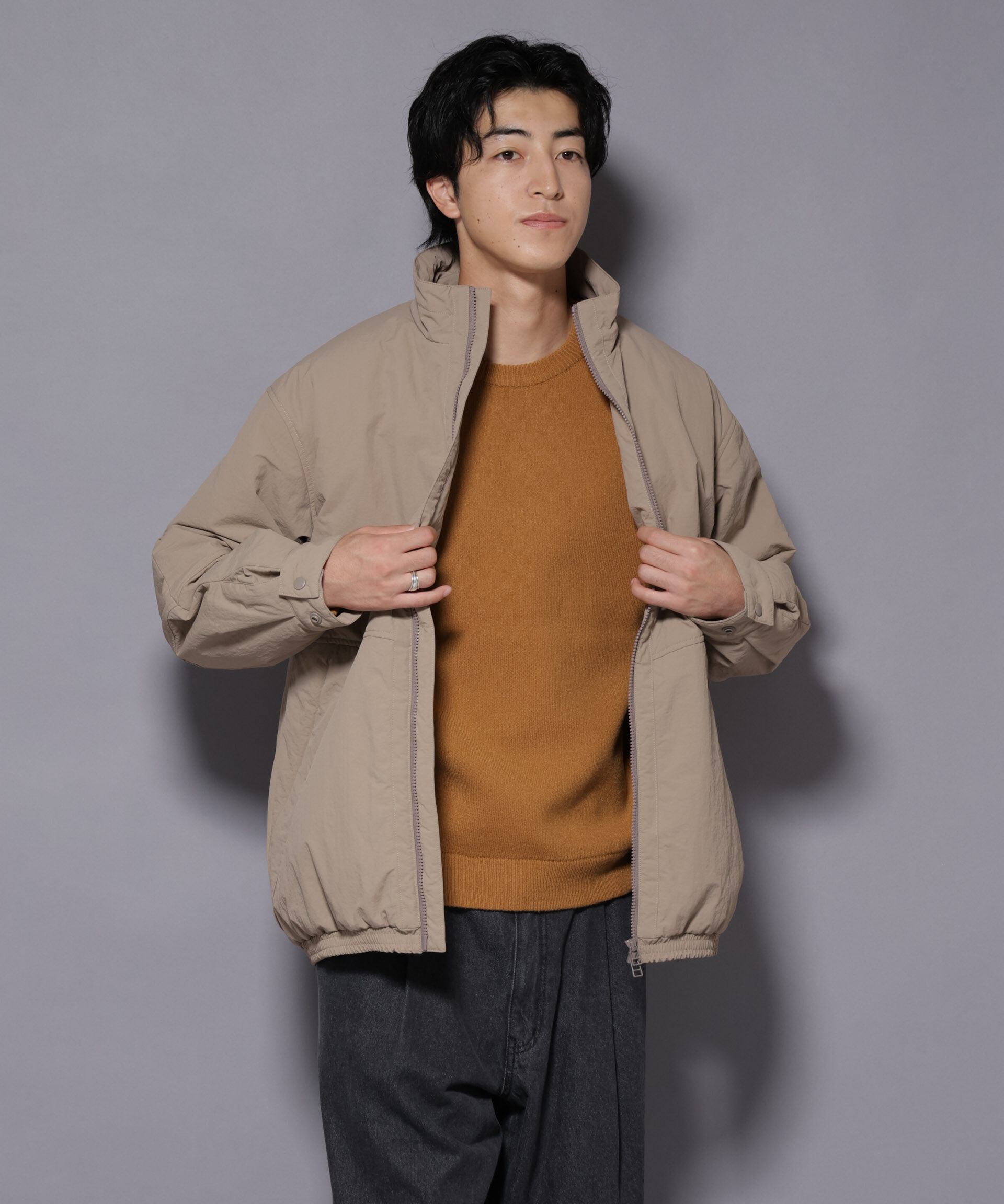 nano･universe「THERMOLITE(R)  スタンドZIPブルゾン」|ブルゾン・スタジャン|