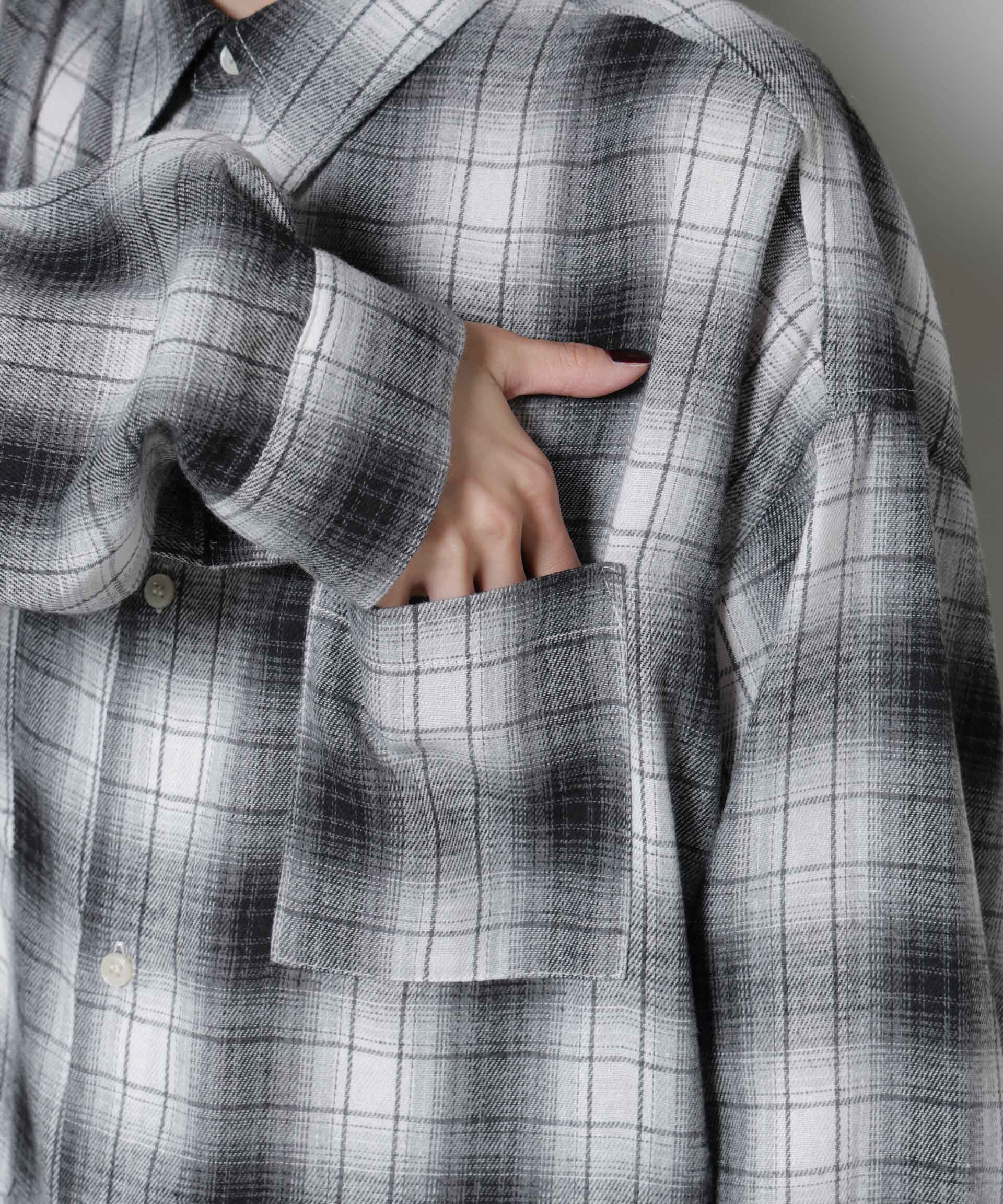 nano･universe「オーバーサイズチェックシャツ」|シャツ・ブラウス|