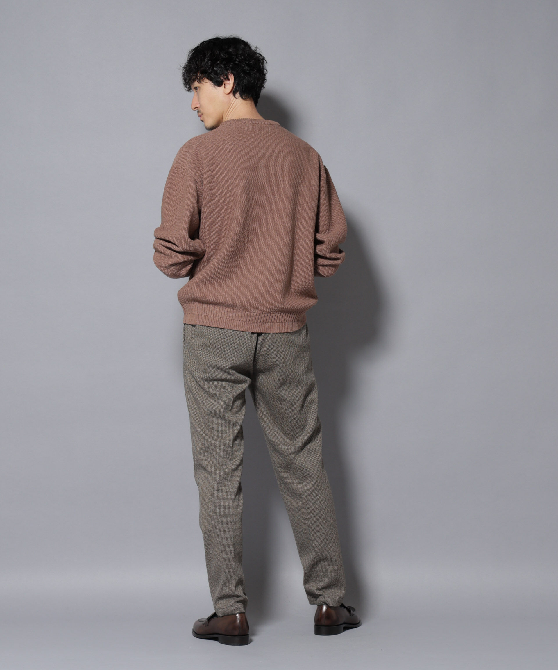 nano･universe「コットンMIXバルキーカノコクルーネックニット」|ニット・セーター|