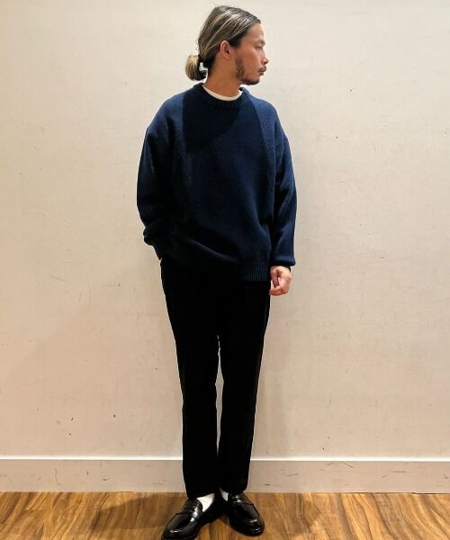 nano･universe「コットンMIXバルキーカノコクルーネックニット」|ニット・セーター|