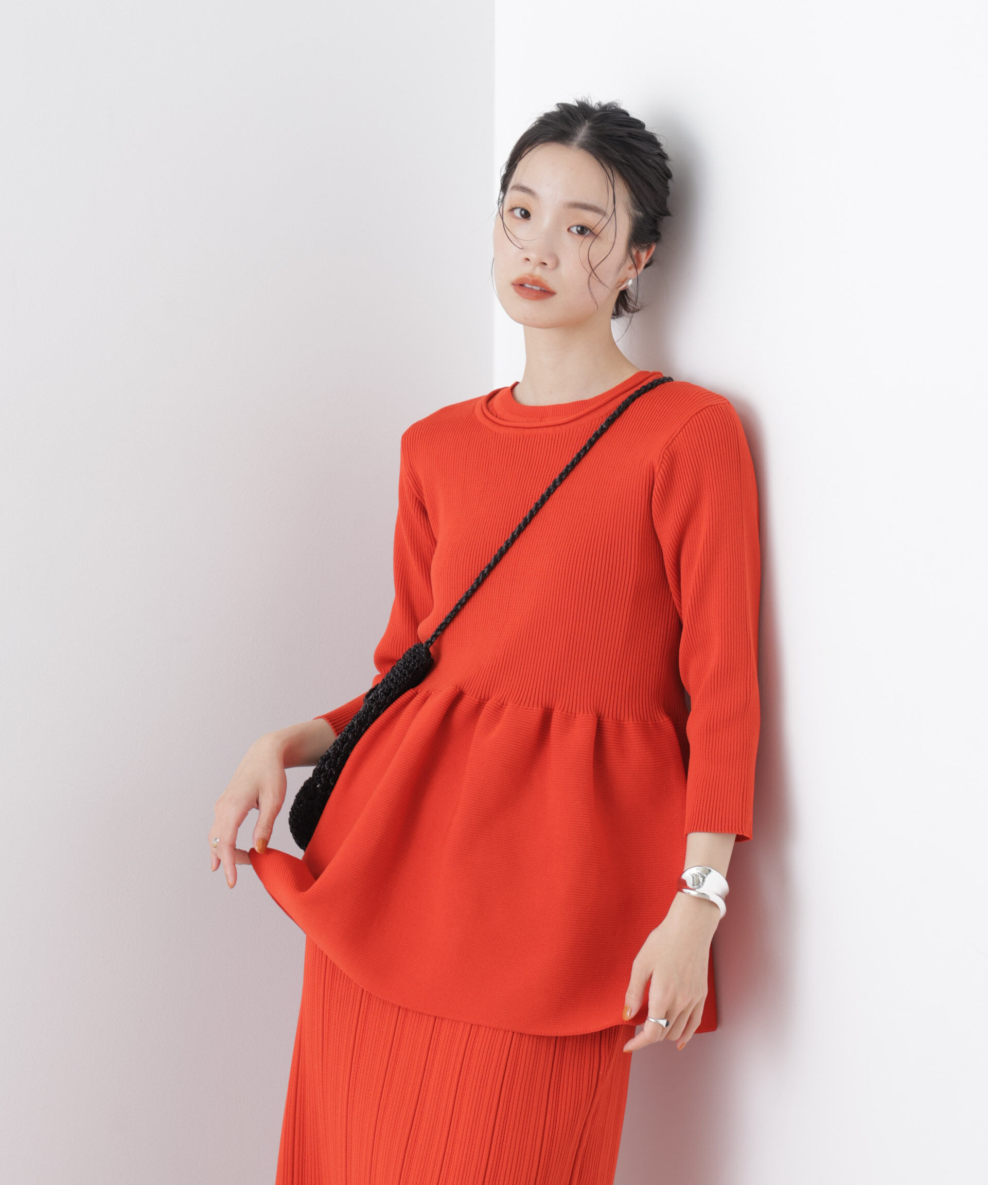 nano･universe「洗濯機洗い可スポンディッシュニットペプラムシルエットトップス」|ニット・セーター|シュアカ7