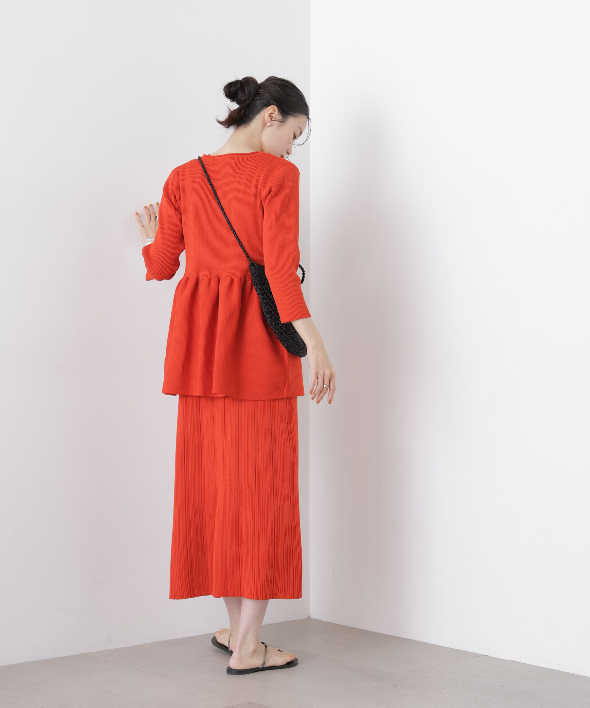 nano･universe「洗濯機洗い可スポンディッシュニットペプラムシルエットトップス」|ニット・セーター|