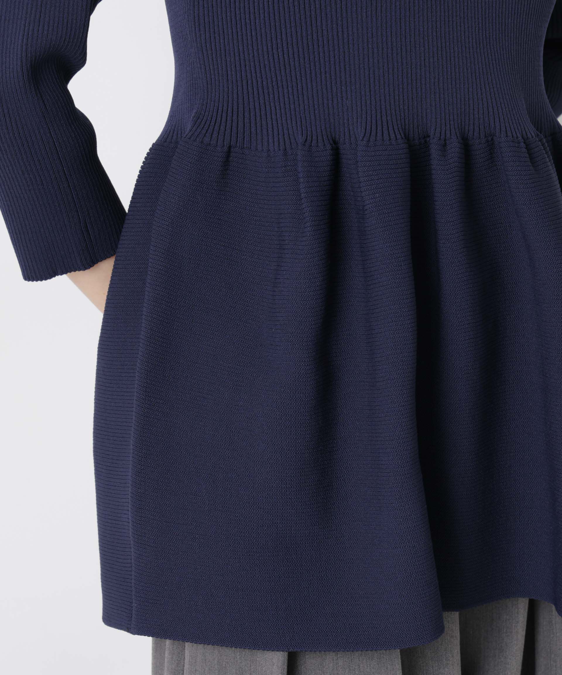 nano･universe「洗濯機洗い可スポンディッシュニットペプラムシルエットトップス」|ニット・セーター|