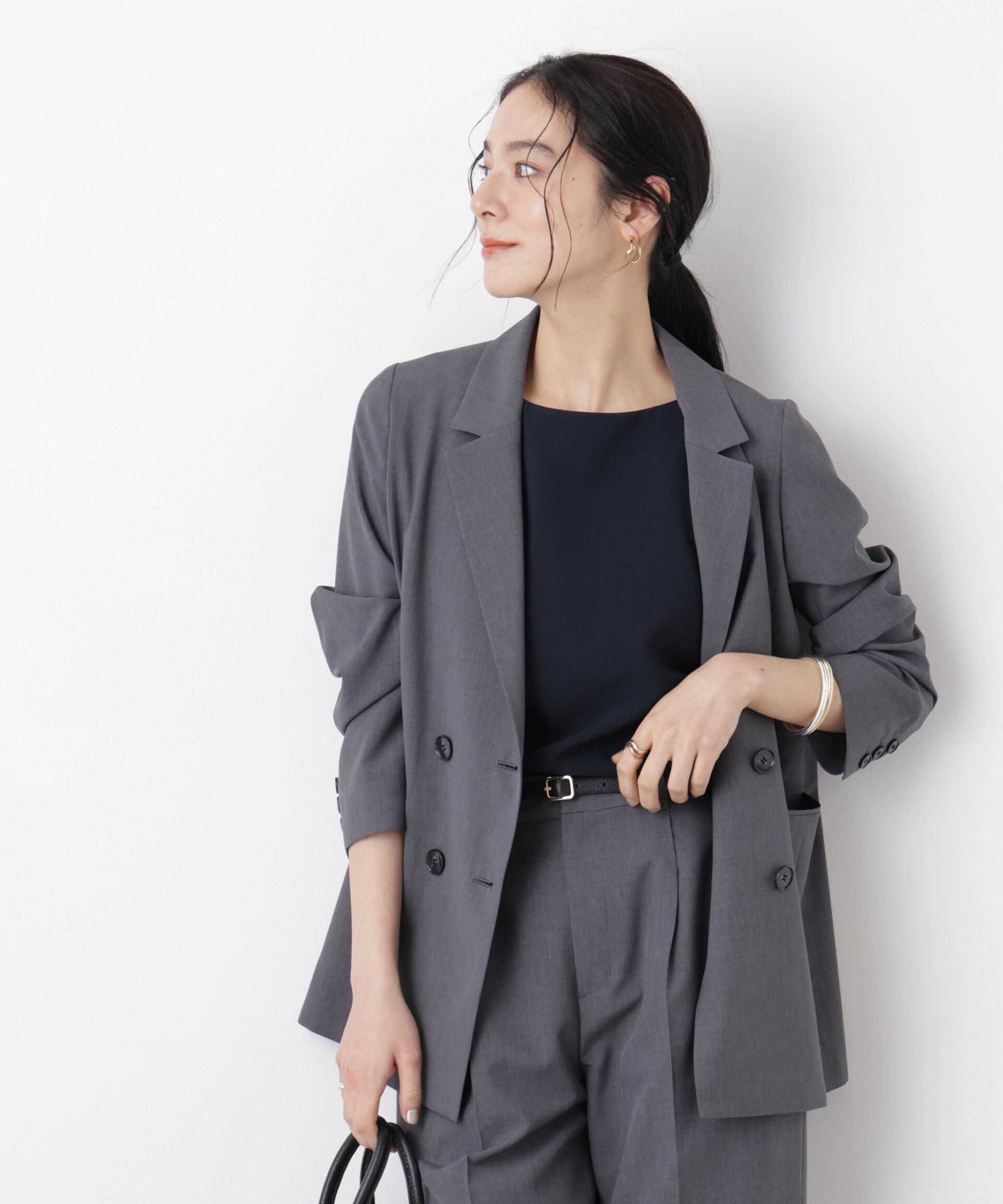 nano･universe「ライトファンクション ダブルジャケット(セットアップ可)」|テーラードジャケット|