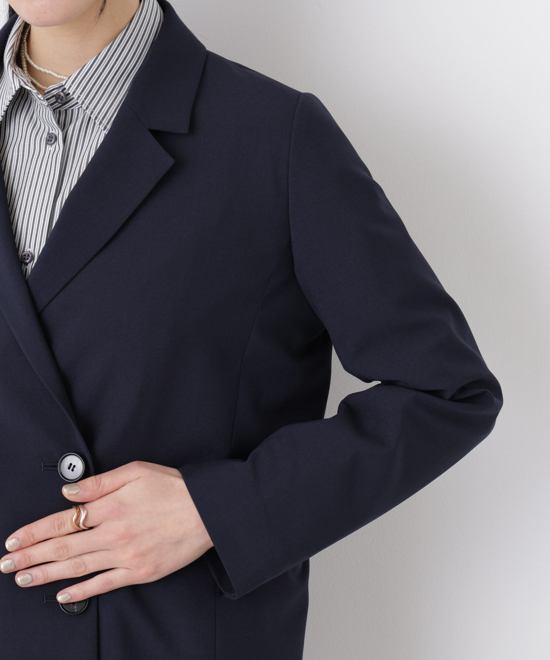 nano･universe「ライトファンクション ダブルジャケット(セットアップ可)」|テーラードジャケット|