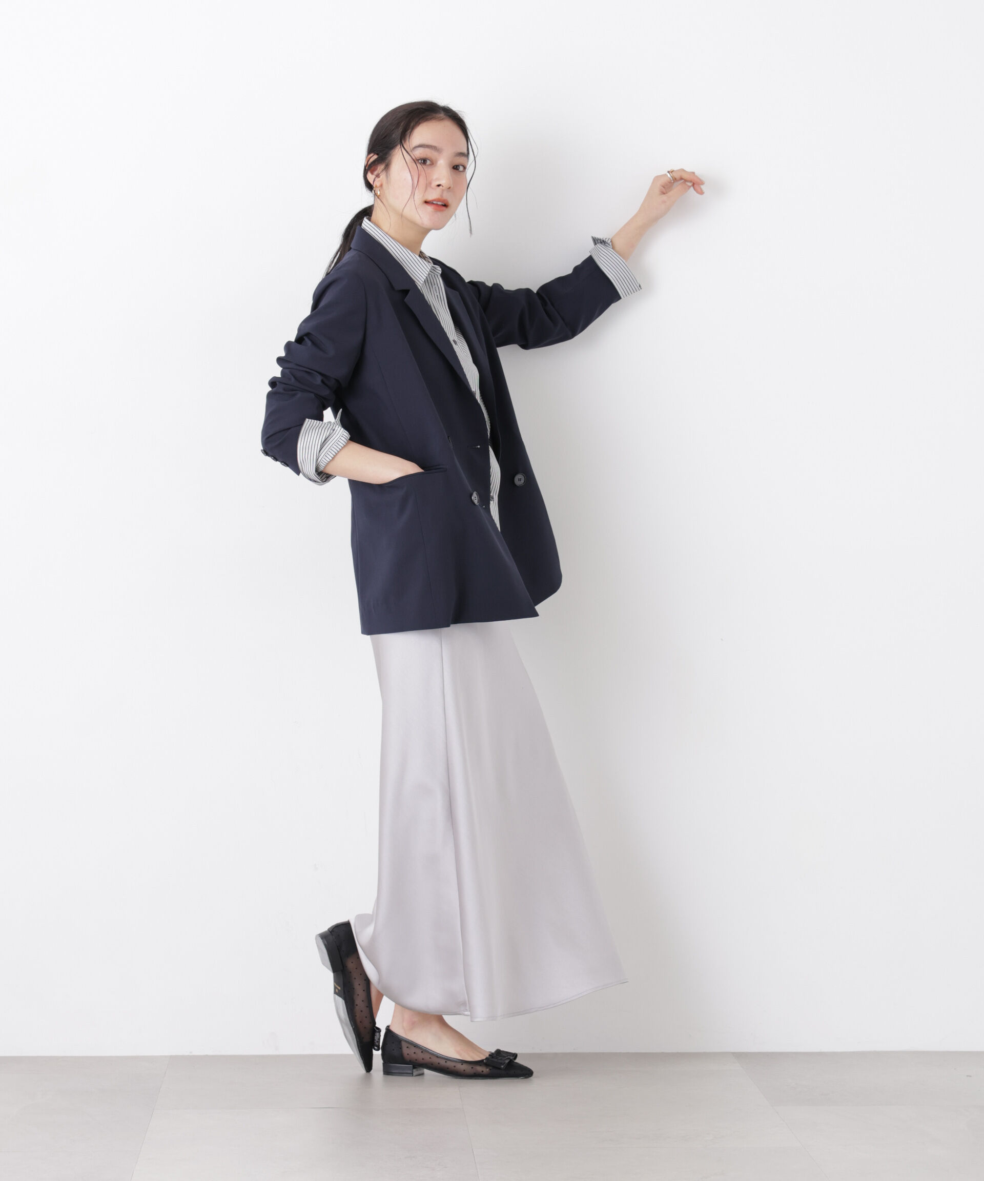 nano･universe「ライトファンクション ダブルジャケット(セットアップ可)」|テーラードジャケット|