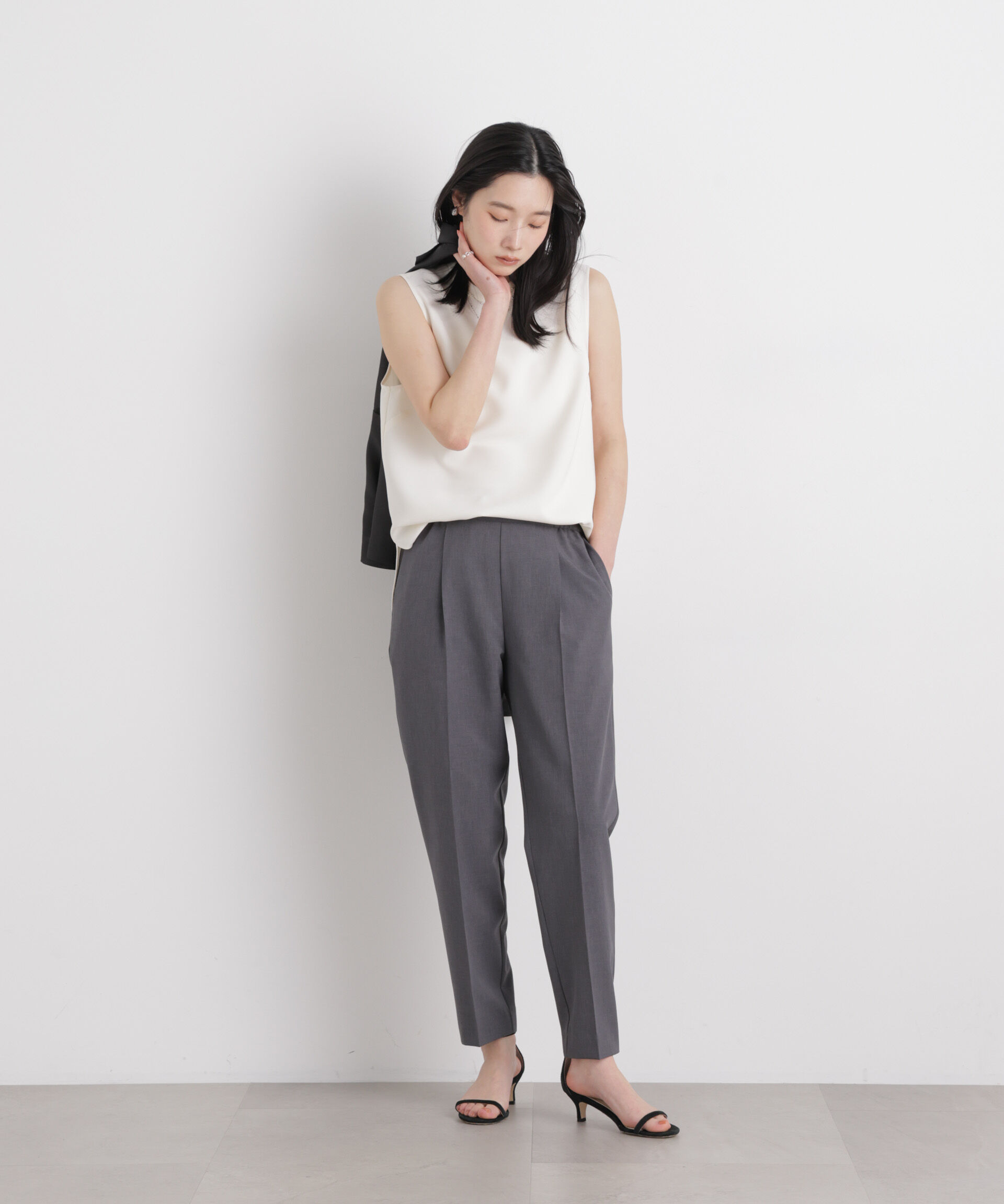 nano･universe「ライトファンクションイージーテーパードパンツ(セットアップ可)」|チノ|