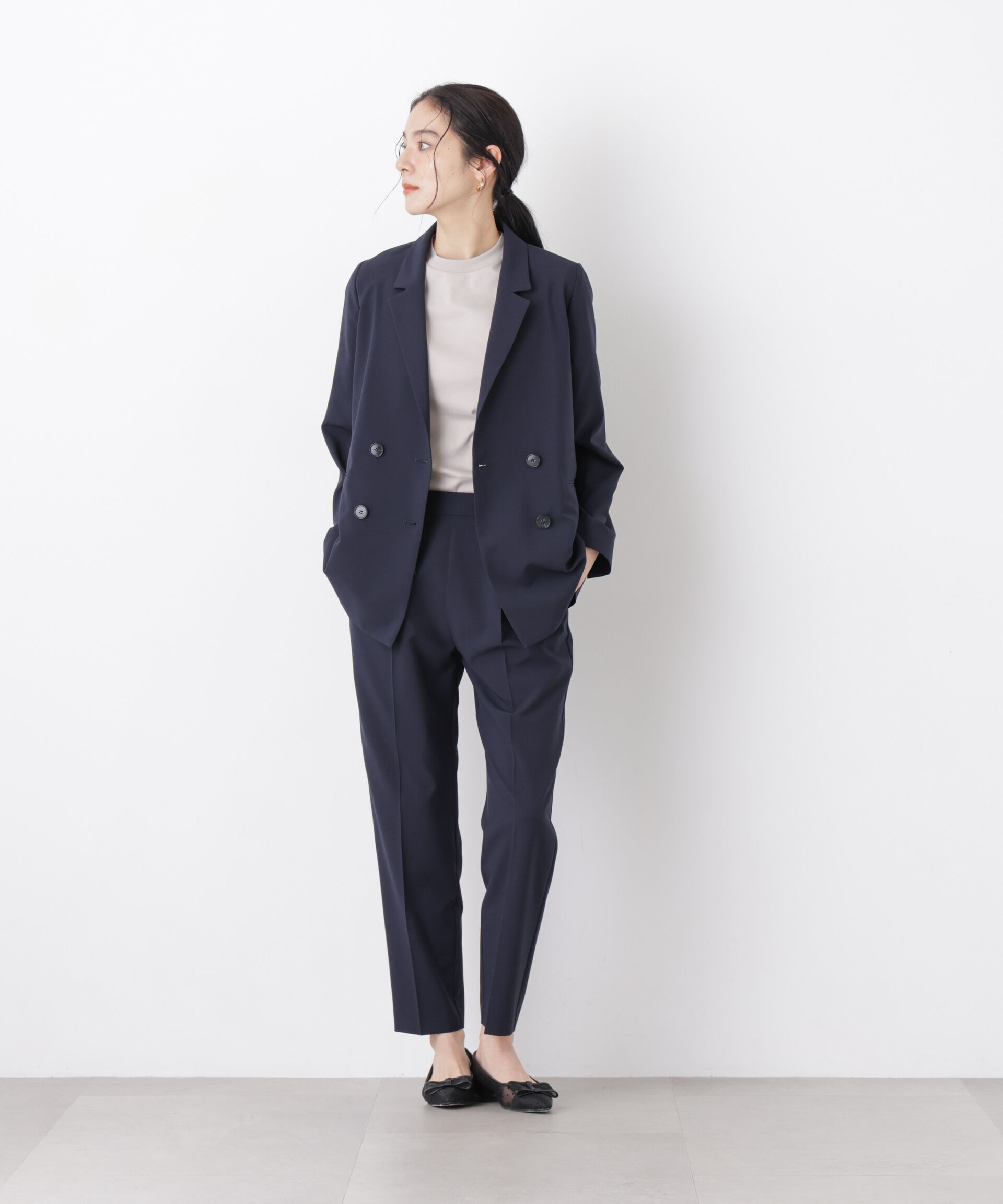 nano･universe「ライトファンクションイージーテーパードパンツ(セットアップ可)」|チノ|