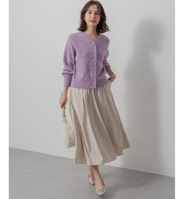 組曲「【加藤ローサさん着用 / 前後着用可】スパンコールヤーン カーディガン」|カーディガン|