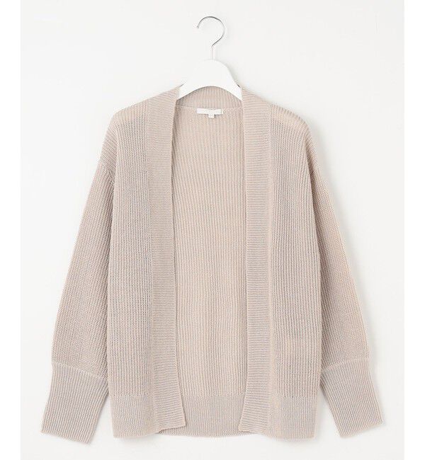 自由区「【WEB限定カラーあり・洗える】リネンミドルゲージニット カーディガン」|カーディガン|