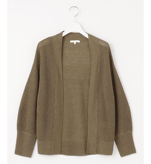 自由区「【WEB限定カラーあり・洗える】リネンミドルゲージニット カーディガン」|カーディガン|