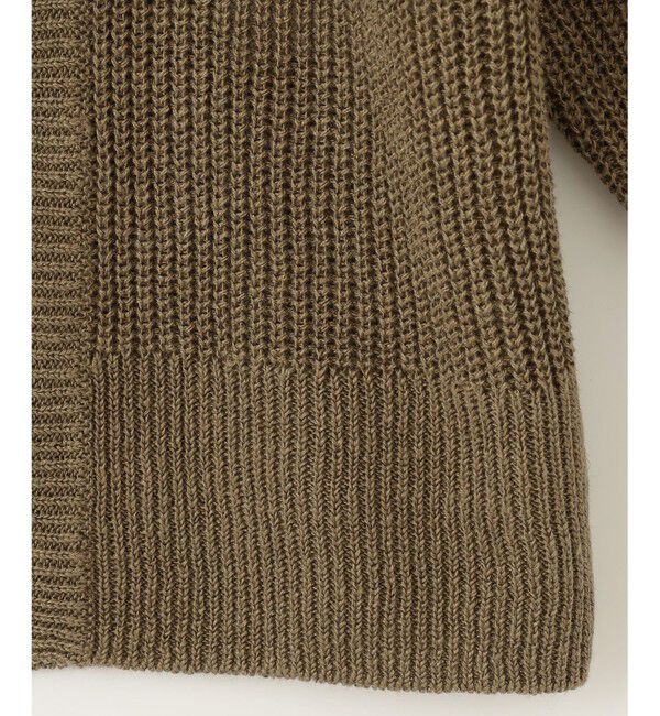 自由区「【WEB限定カラーあり・洗える】リネンミドルゲージニット カーディガン」|カーディガン|