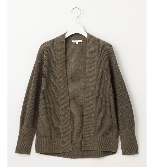 自由区「【WEB限定カラーあり・洗える】リネンミドルゲージニット カーディガン」|カーディガン|