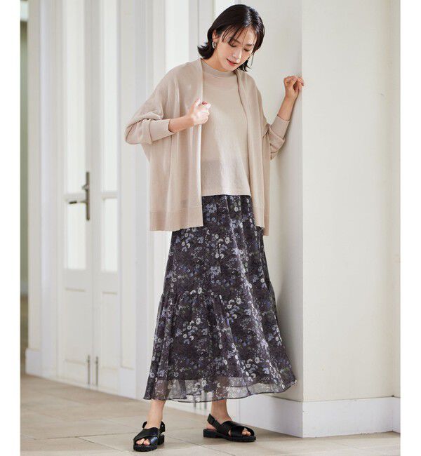 自由区「【アンサンブル対応・洗える】ドライシアーファインゲージ カーディガン」|カーディガン|