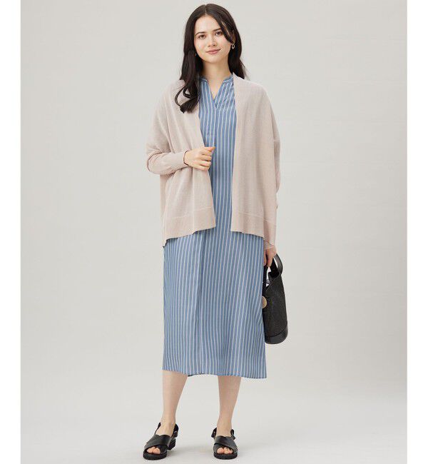 自由区「【アンサンブル対応・洗える】ドライシアーファインゲージ カーディガン」|カーディガン|