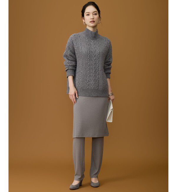 自由区「【SHIHOさん着用】ラメフォックスケーブル ニット」|ニット・セーター|