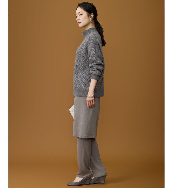 自由区「【SHIHOさん着用】ラメフォックスケーブル ニット」|ニット・セーター|