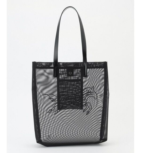 自由区「【カタログ掲載・コラボ・A4サイズ収納可】ホースメッシュトート バッグ」|トートバッグ|ブラック