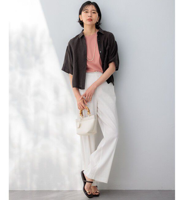 23区「【CLASSY.6月号掲載/洗える】リネンレーヨンストレッチ ワイドパンツ」|その他|