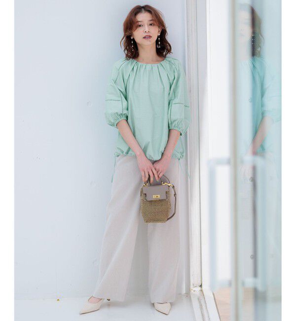 23区「【CLASSY.6月号掲載/洗える】リネンレーヨンストレッチ ワイドパンツ」|その他|