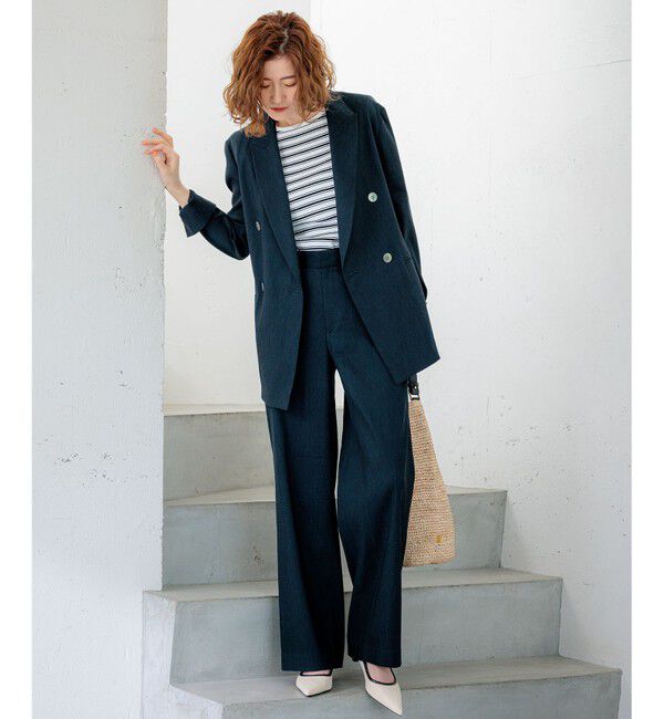 23区「【CLASSY.6月号掲載/洗える】リネンレーヨンストレッチ ワイドパンツ」|その他|