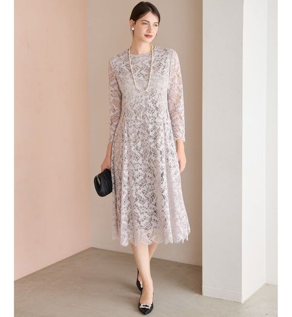 23区「【APPLAUDIR】モールラインフラワーレース ドレス」|ドレス|