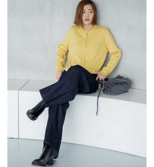 23区「【滝沢眞規子さん着用/Oggi掲載】コットンカシミヤ ポケット カーディガン」|カーディガン|