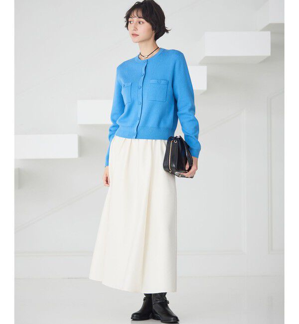 23区「【滝沢眞規子さん着用/Oggi掲載】コットンカシミヤ ポケット カーディガン」|カーディガン|