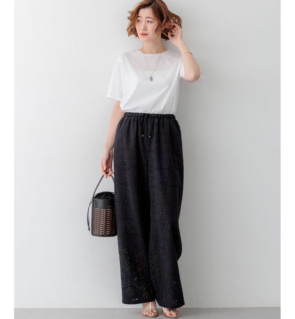 23区「【見上愛さん着用】シアーコンフォート クルーネック Tシャツ」|Tシャツ・カットソー|