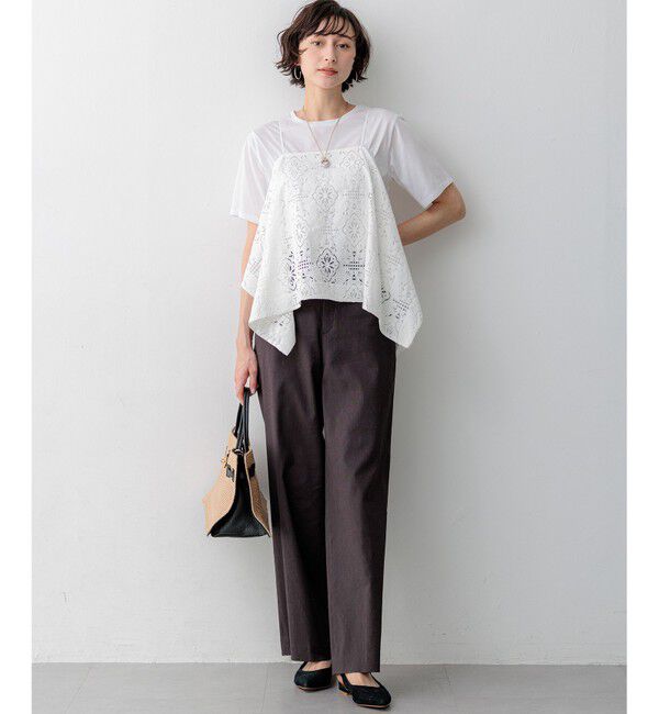 23区「【見上愛さん着用】シアーコンフォート クルーネック Tシャツ」|Tシャツ・カットソー|