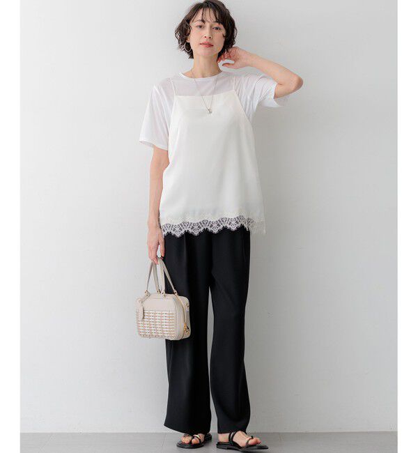 23区「【見上愛さん着用】シアーコンフォート クルーネック Tシャツ」|Tシャツ・カットソー|