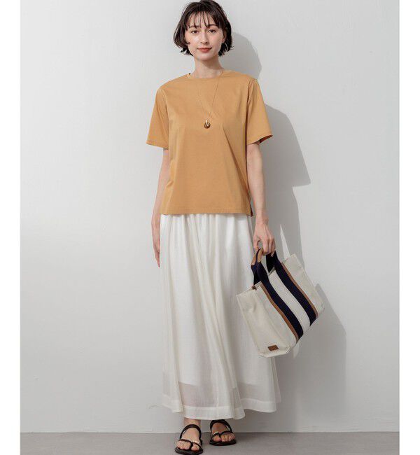 23区「【見上愛さん着用】シアーコンフォート クルーネック Tシャツ」|Tシャツ・カットソー|