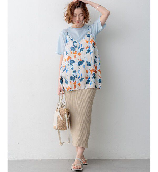 23区「【見上愛さん着用】シアーコンフォート クルーネック Tシャツ」|Tシャツ・カットソー|