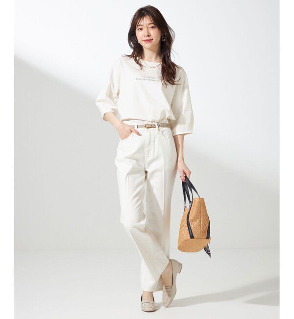 ANY SIS「【撥水・汗ジミ防止・UVケア・洗える】スーピマスムース クロップド Tシャツ」|Tシャツ・カットソー|