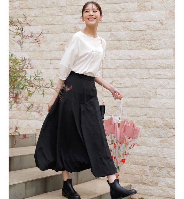 ANY SIS「【撥水・汗ジミ防止・UVケア・洗える】スーピマスムース クロップド Tシャツ」|Tシャツ・カットソー|