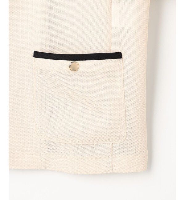 ANY SIS「シアーメッシュ ノーカラージャケット」|ノーカラージャケット|