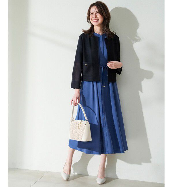 ANY SIS「シアーメッシュ ノーカラージャケット」|ノーカラージャケット|